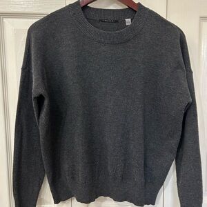 T Tahari Charcoal Crewneck Sweater